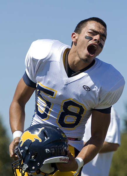 Lincoln High's Defensive End, Vincent Polanco,  after the Lions lost their first season game to Santa Teresa Saints.