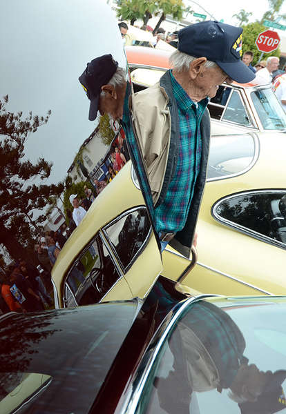 Coronado resident, Frank Myers at the annual car show.