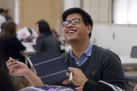 International students working on solar projects for the City of San Jose-SJSU Eco-friendly initiative.  